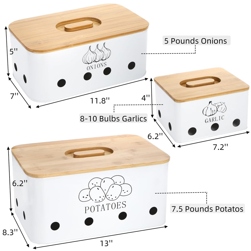 3 Pack Potato Onion Garlic Storage Set L40623