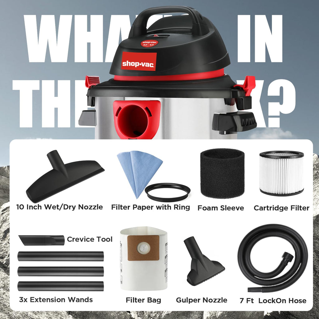 5 Gallon Stainless Wet/Dry Vac Blower I523716