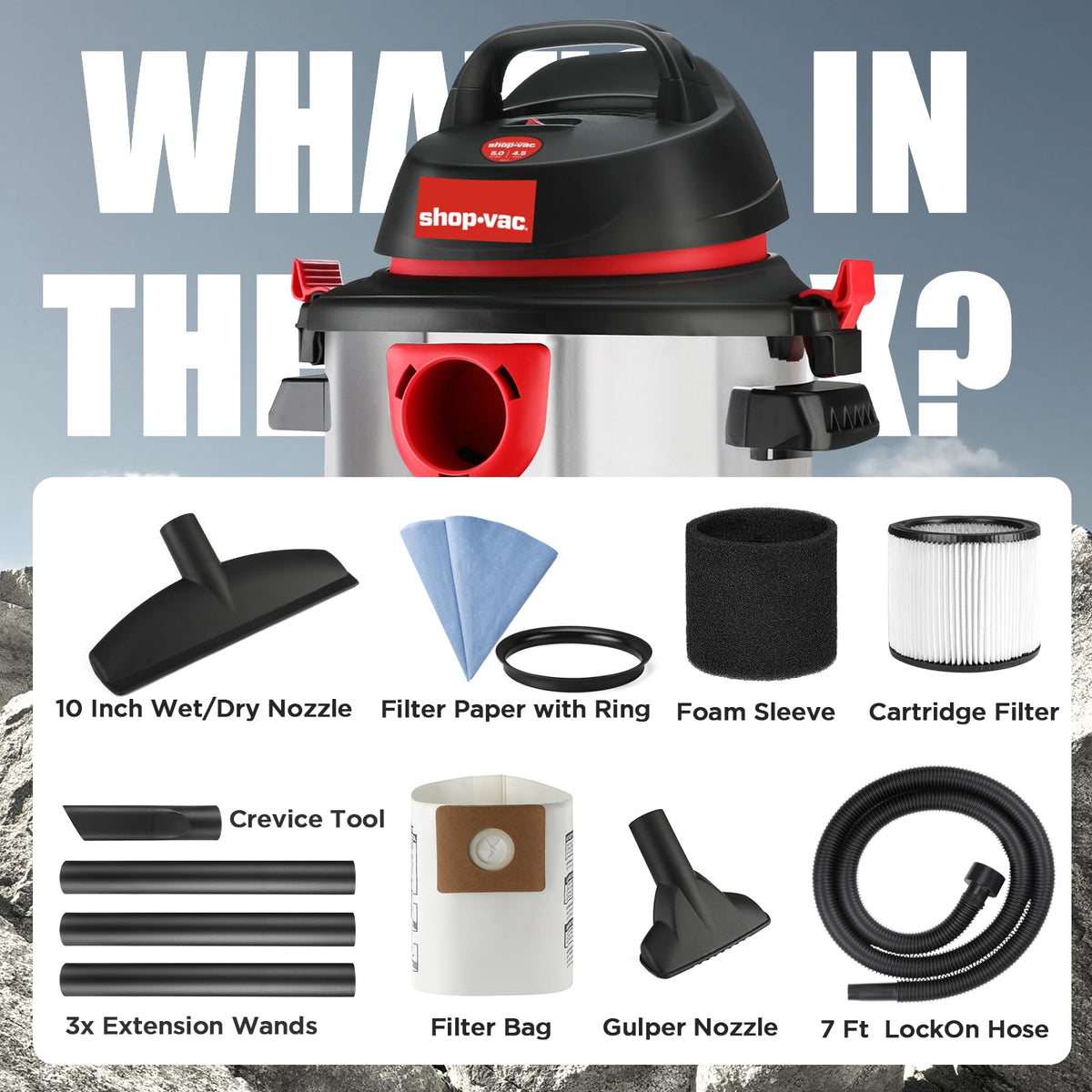 5 Gallon Stainless Wet/Dry Vac Blower I523716