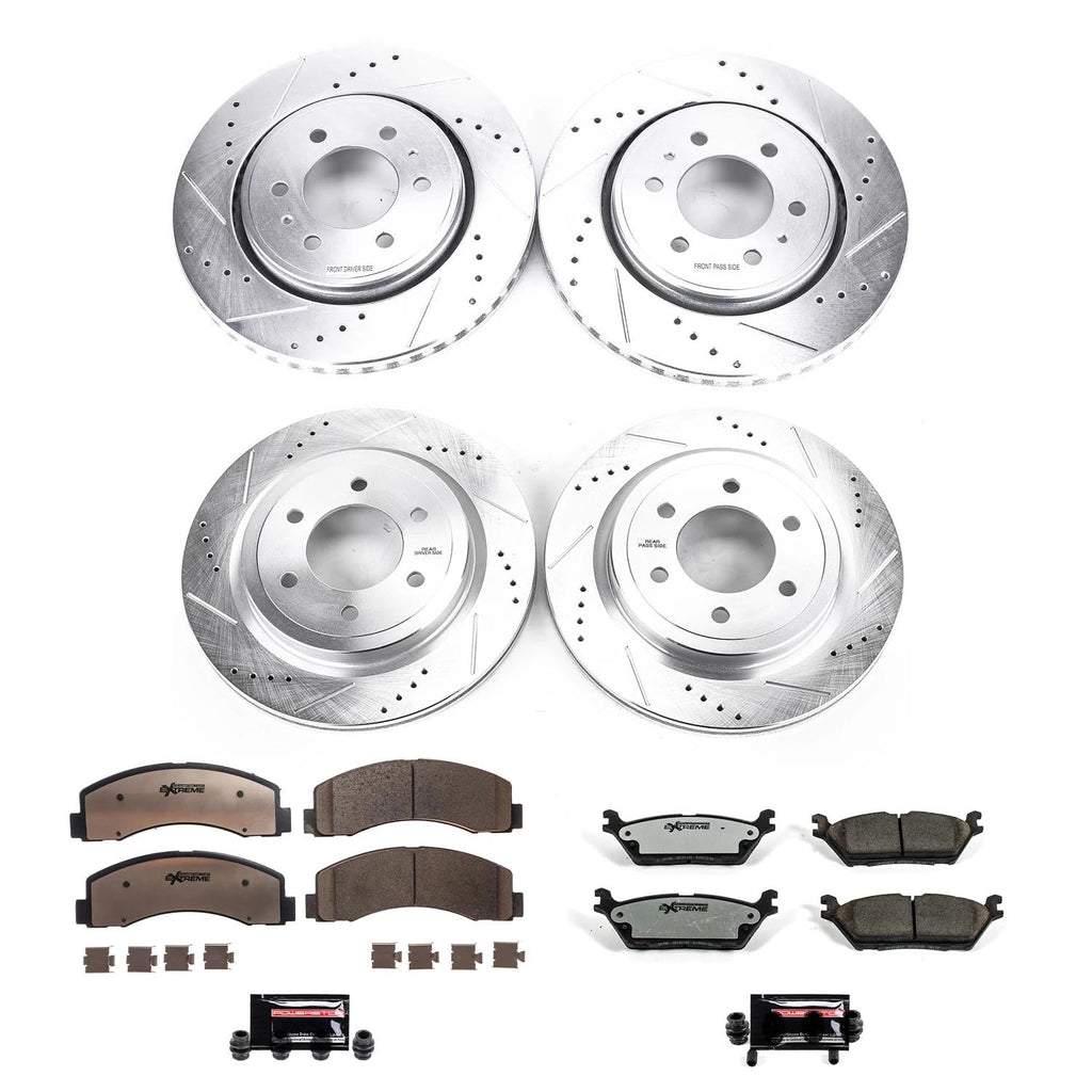 Front & Rear Brake Pad & Rotor Kit E674