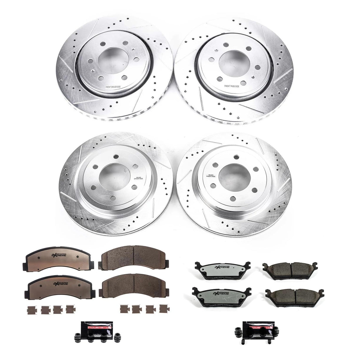Front & Rear Brake Pad & Rotor Kit E674
