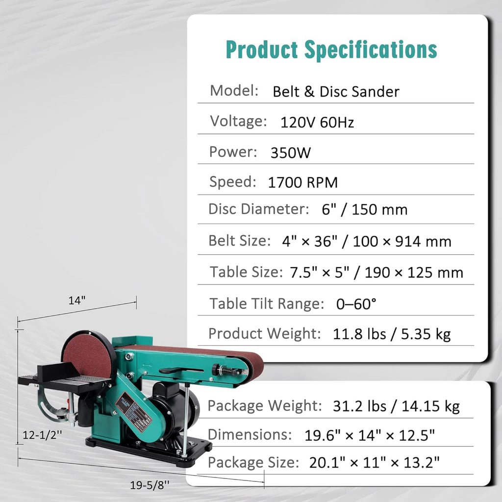 4 x 36 in. Adjustable Belt Sander S106935