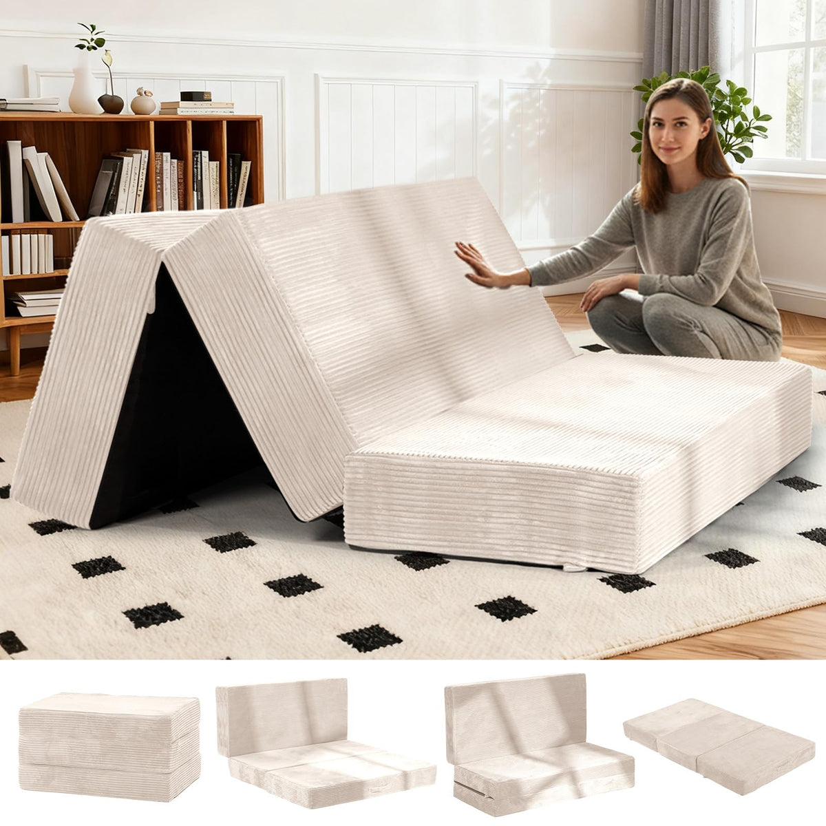 6-Inch Tri-Fold Foldable Mattress M56361