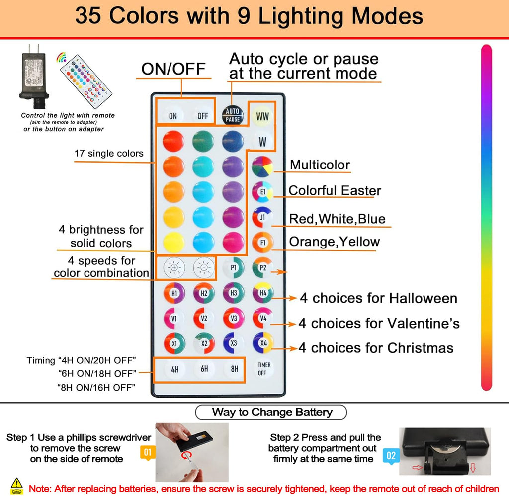 5 ft RGB Lighted Birch Tree T3083