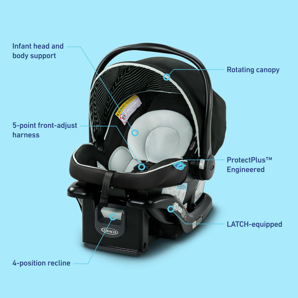 Lightweight Rear-Facing Infant Car Seat with Adjustable Base G988