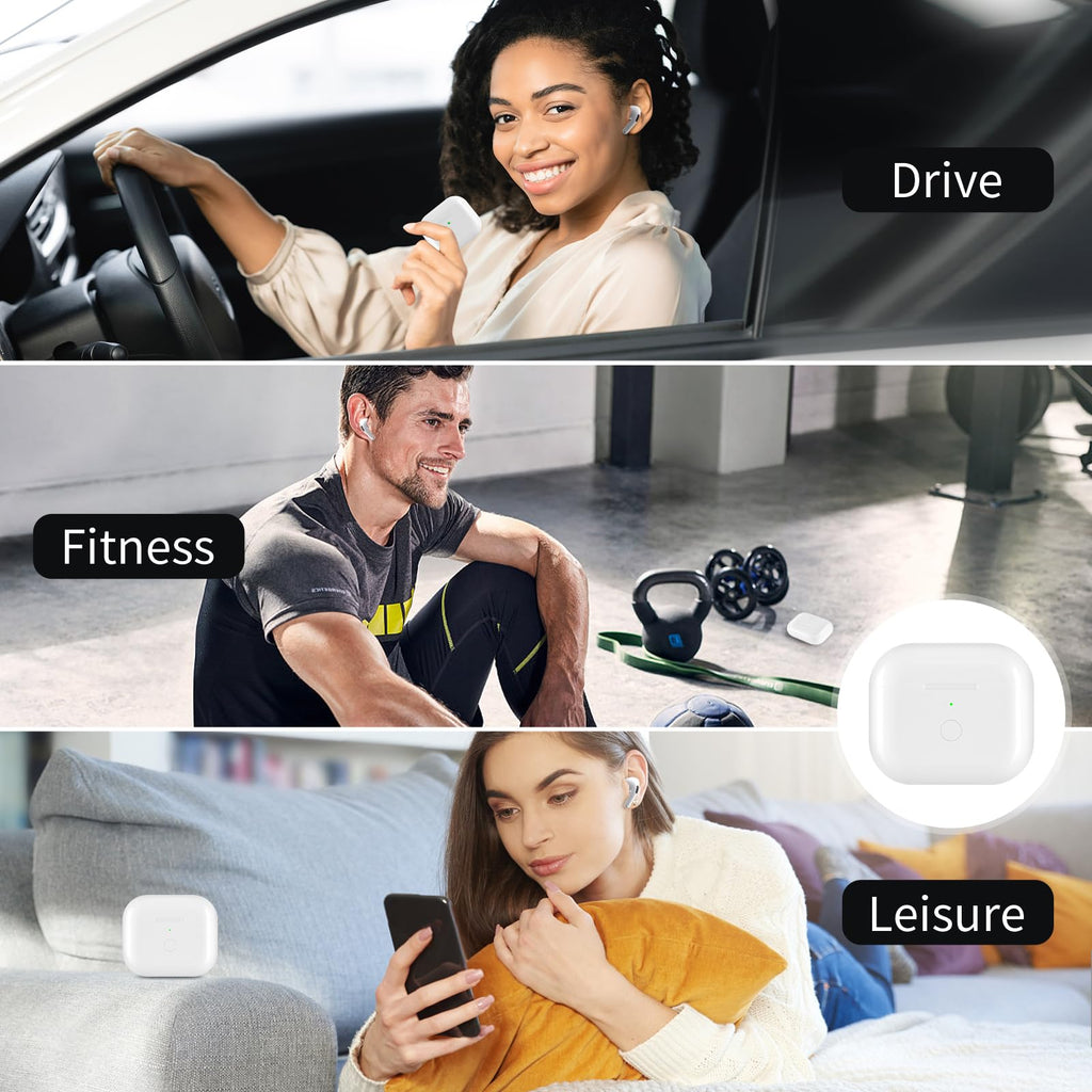 White Wireless Charging Case with Bluetooth Pairing Sync Button M764