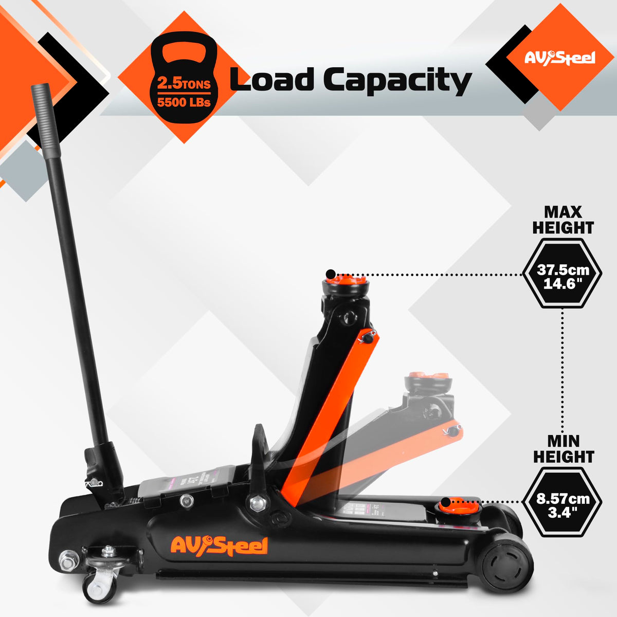 Low Profile Floor Jack 2.5 Ton Hydraulic Steel M658169