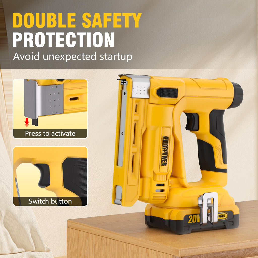 3/8'' Crown 18 Gauge 2 in 1 Cordless Brad Nailer/Electric Stapler with Battery & Charger M4728
