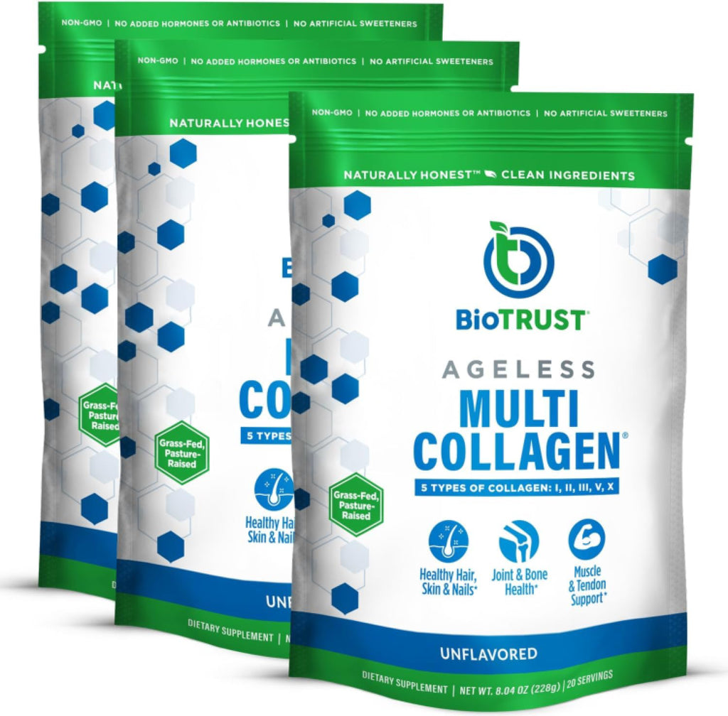Unflavored Hydrolyzed Collagen Peptides Powder 3 Pack L8104