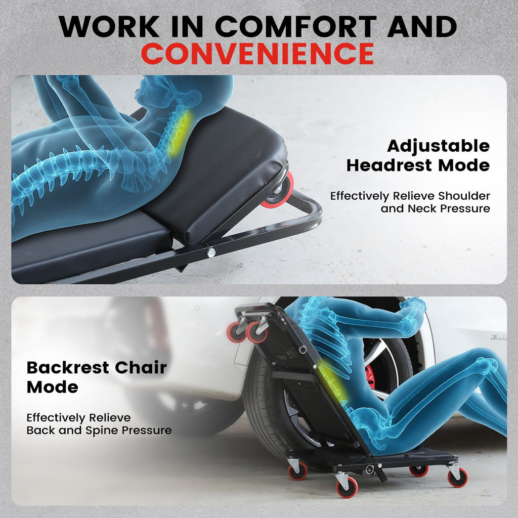 40 Inches 4 in 1 Creeper Seat up to 450 lbs Capacity H3663