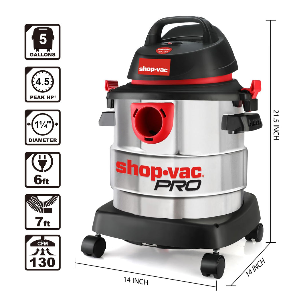 5 Gallon Stainless Wet/Dry Vac Blower I523716