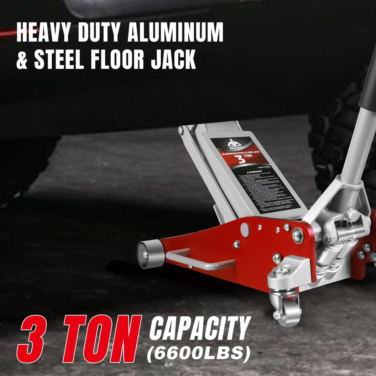 3 Ton Low Profile Aluminum and Steel Car Jack with Jack Stands, Red, 2 Pack G4429