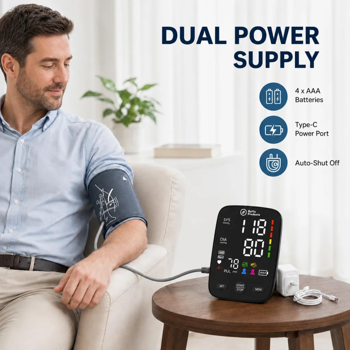 Blood Pressure Monitor Arm Cuff USB-C S30771