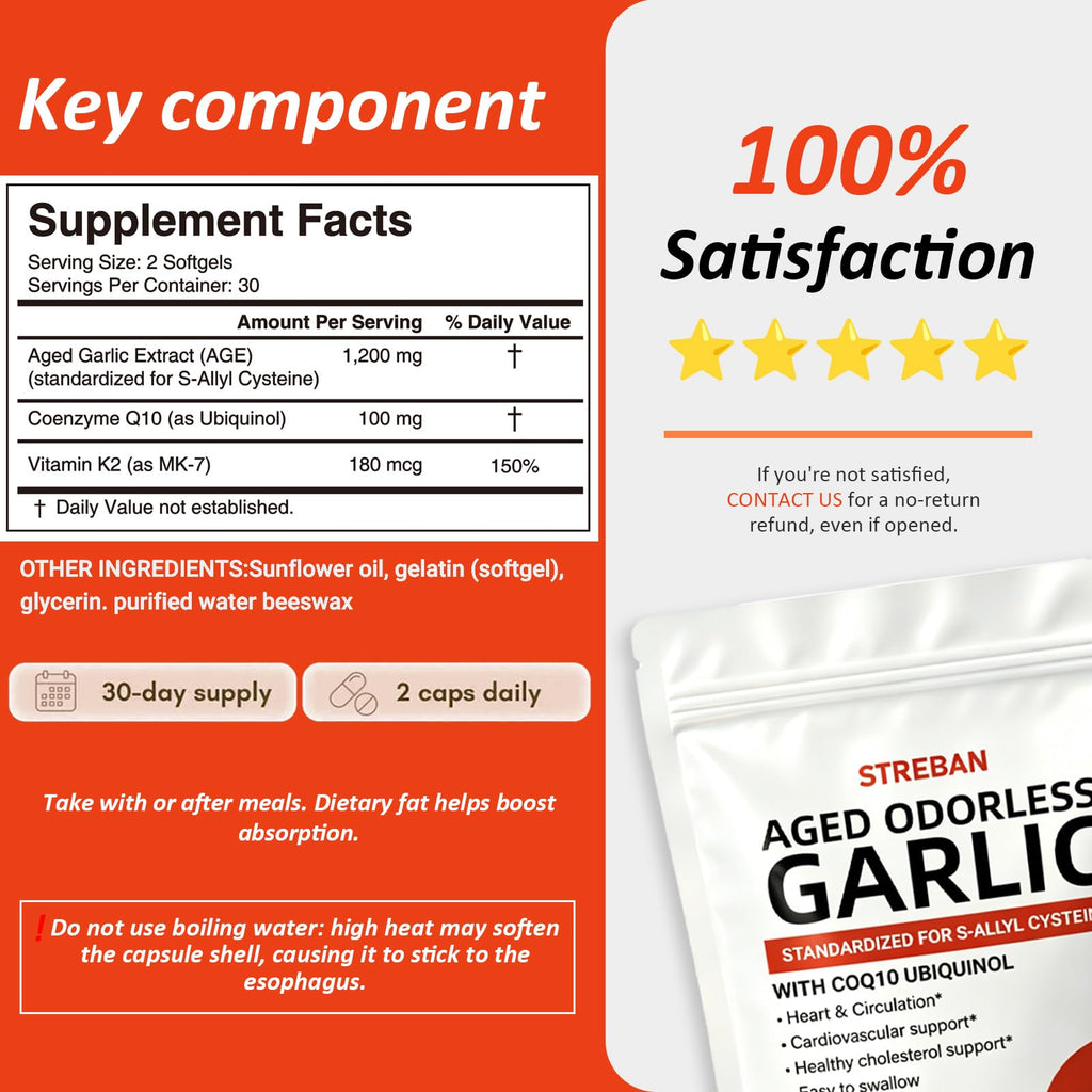 Odorless Garlic Supplement 600mg Softgels M142