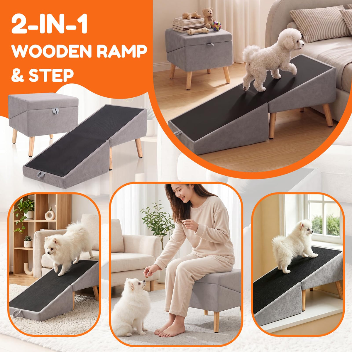 Foldable Dog Ramp Gray O148