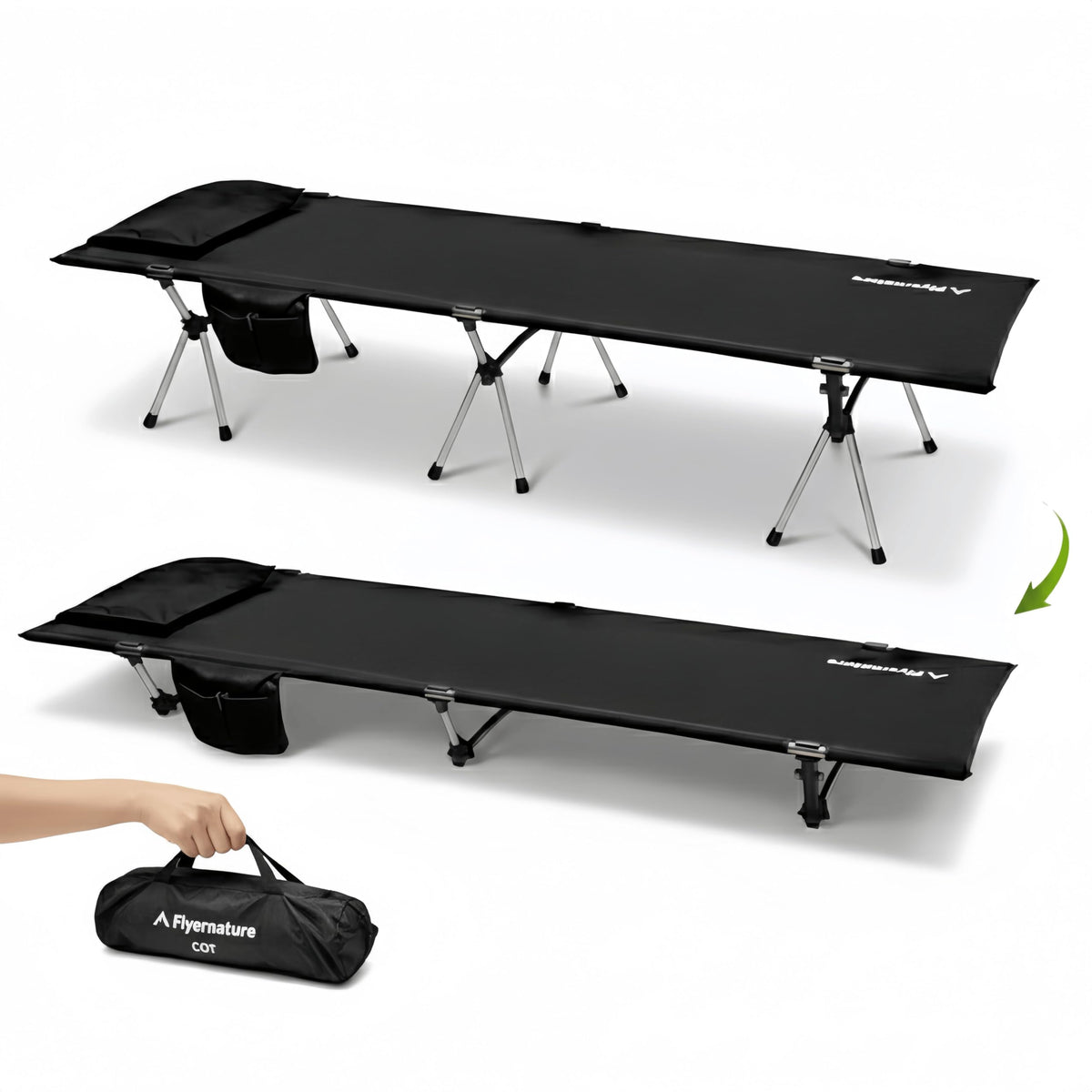 Lightweight Foldable Camping Cot 300 lbs Capacity P19355