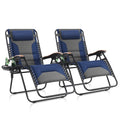 Oversized Padded Zero Gravity Chair Set of 2 Blue N872