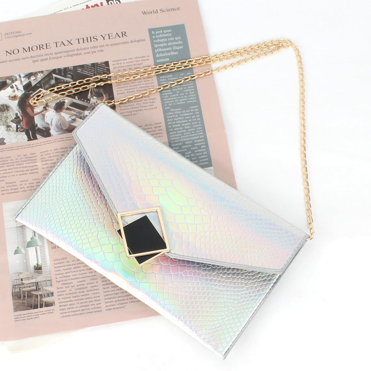 Genuine Leather Envelope Clutch O568