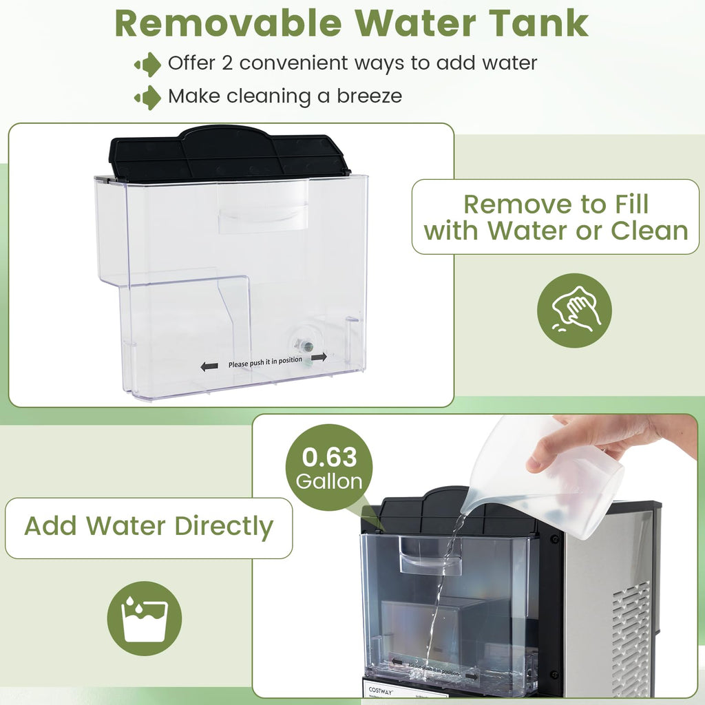 Self Dispensing Nugget Ice Maker Countertop 56Lbs/24H L5498