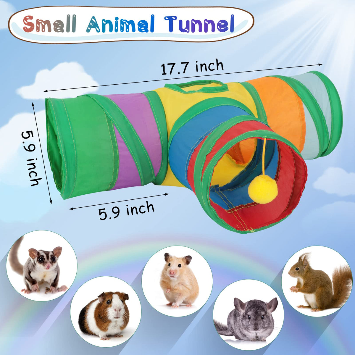 Guinea Pig Tunnels & Tubes Collapsible Small Animal Hideout S752015