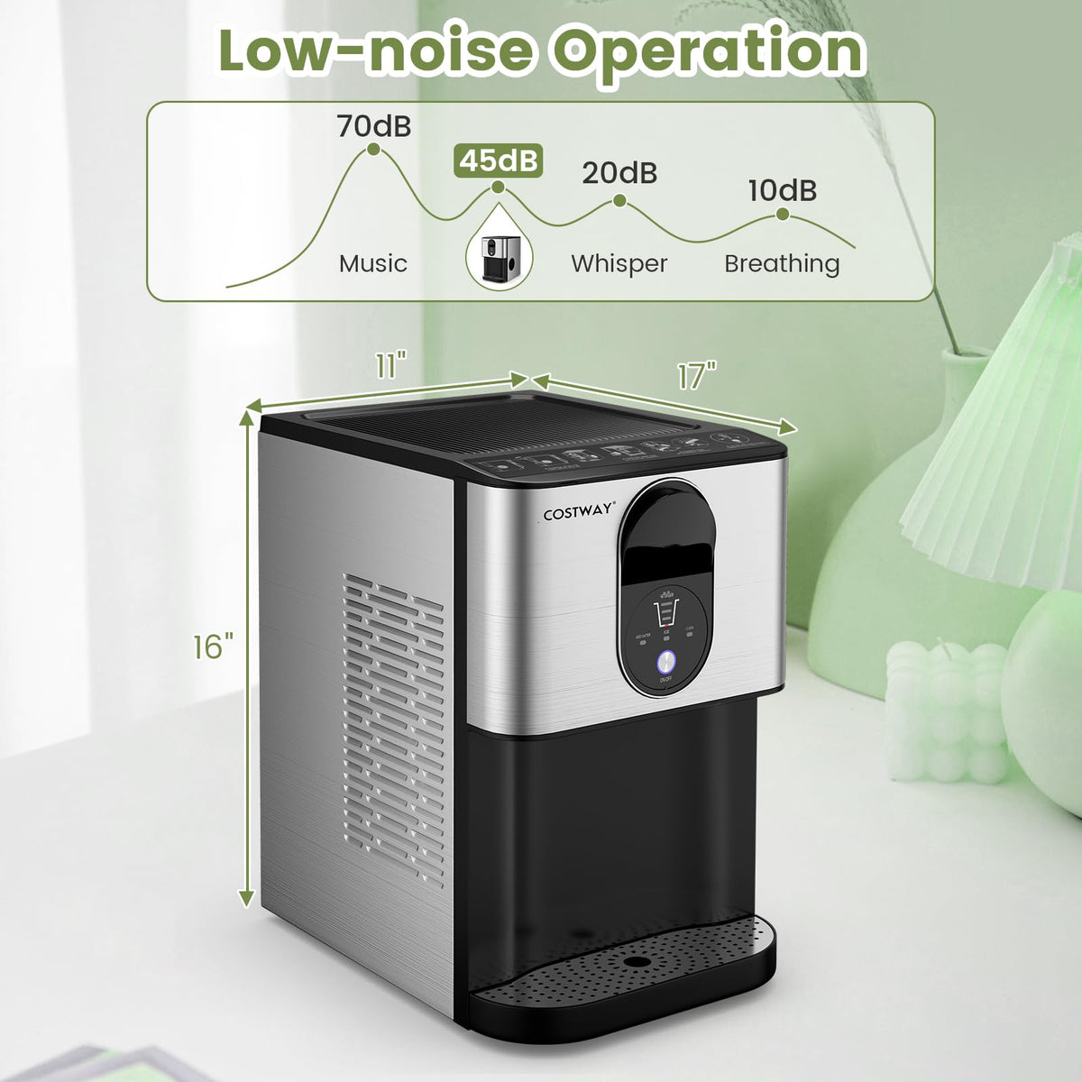 Self Dispensing Nugget Ice Maker Countertop 56Lbs/24H L5498