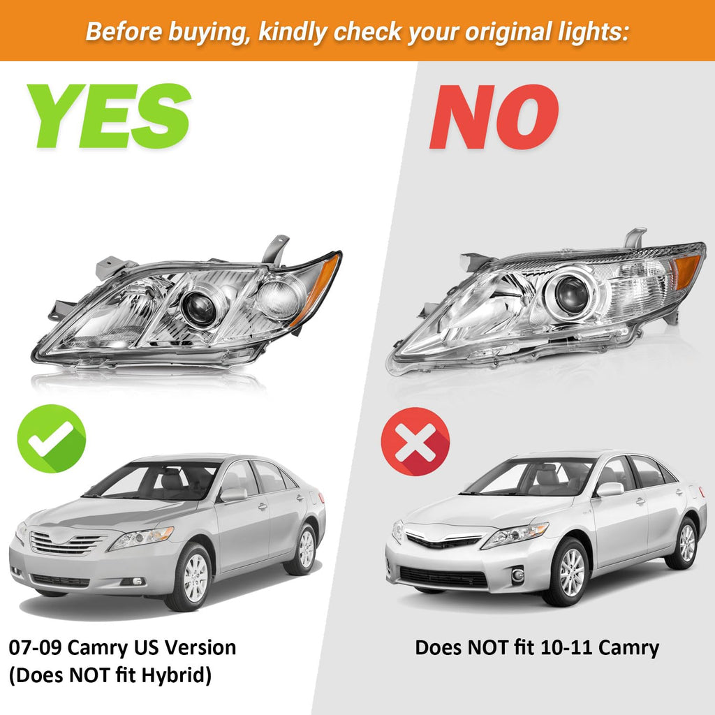 Anti-Fogging Headlights Assembly with H11 HB3 Bulbs Z8986