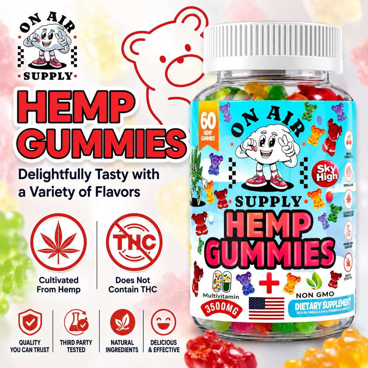 Hemp Gummies 3,500mg 120 Count W183412