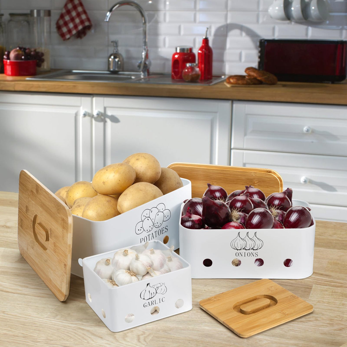 3 Pack Potato Onion Garlic Storage Set L40623