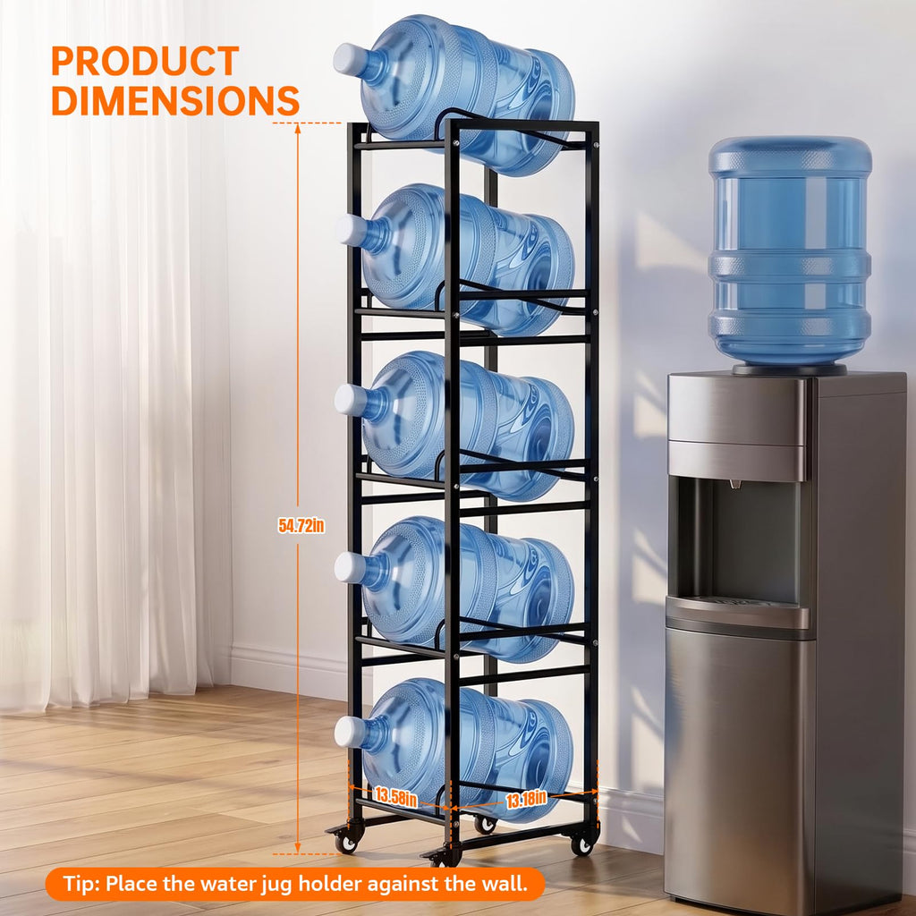 5 Gallon Water Jug Holder with 4 Locking Casters E22408