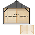 8x8 ft 4 Panel Gazebo Mosquito Netting V54534