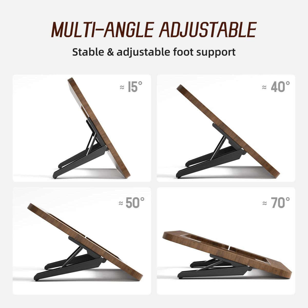 Bamboo Tablet Stand with 5 Pack Pencil Grips Q6414