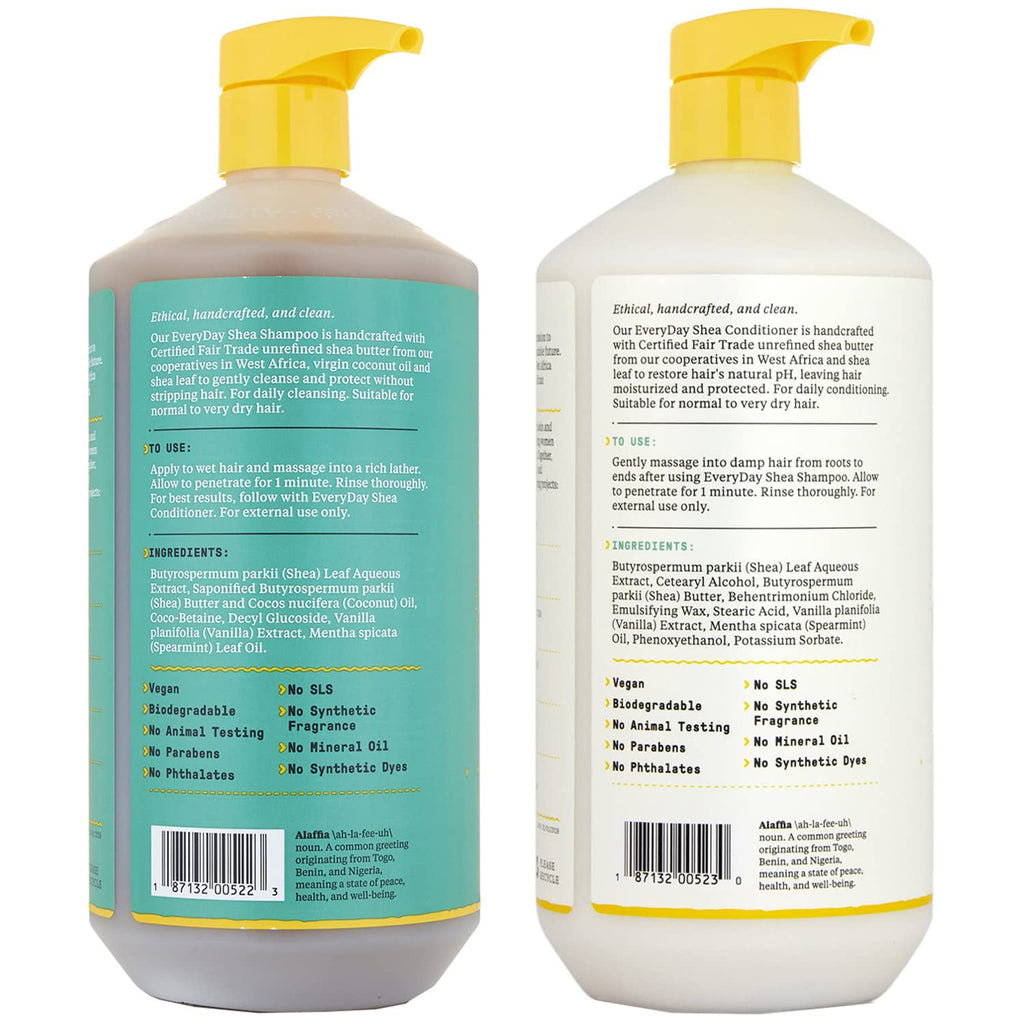 Vanilla Mint Sulfate-Free Shea Butter Shampoo and Conditioner Set 32 Oz G88533