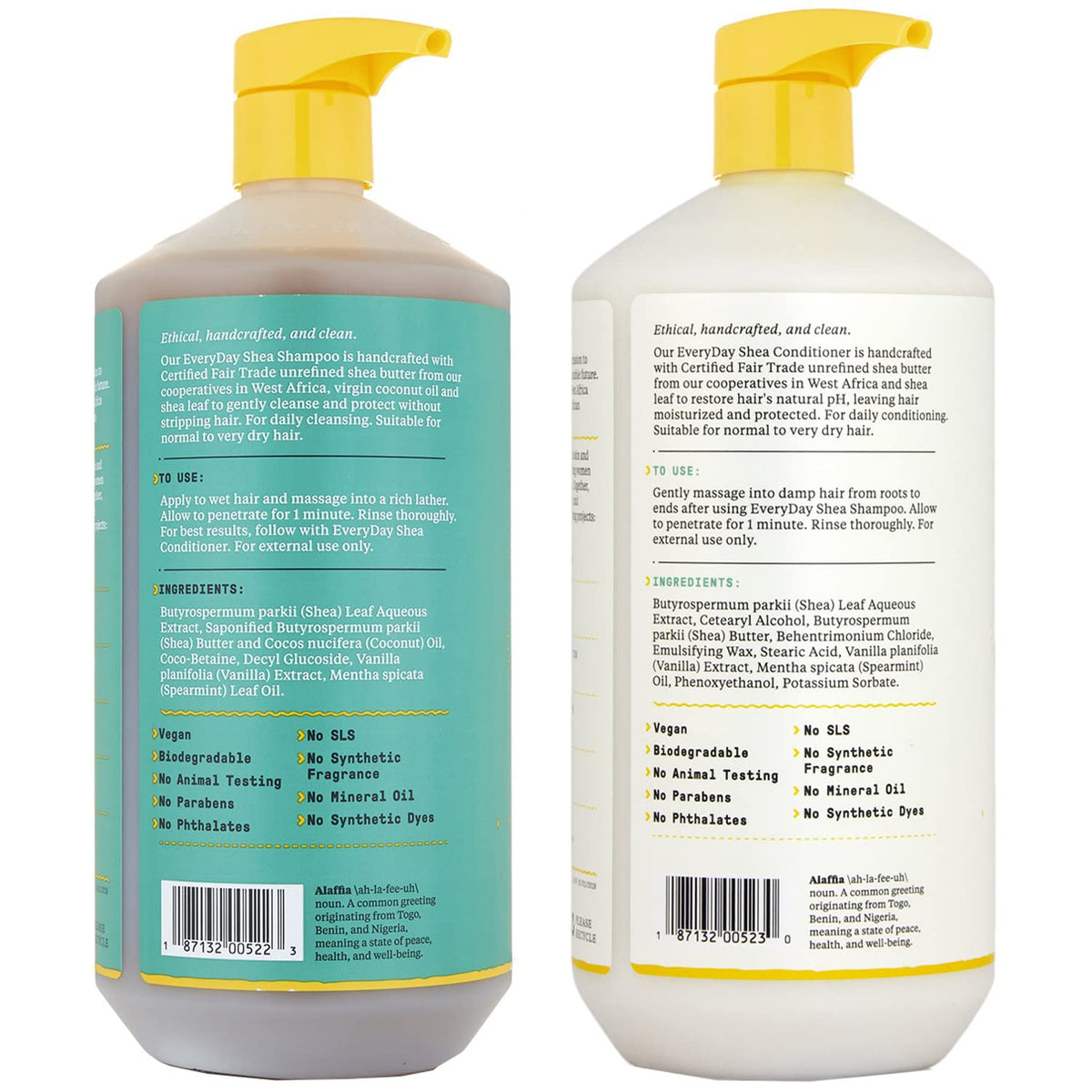 Vanilla Mint Sulfate-Free Shea Butter Shampoo and Conditioner Set 32 Oz G88533