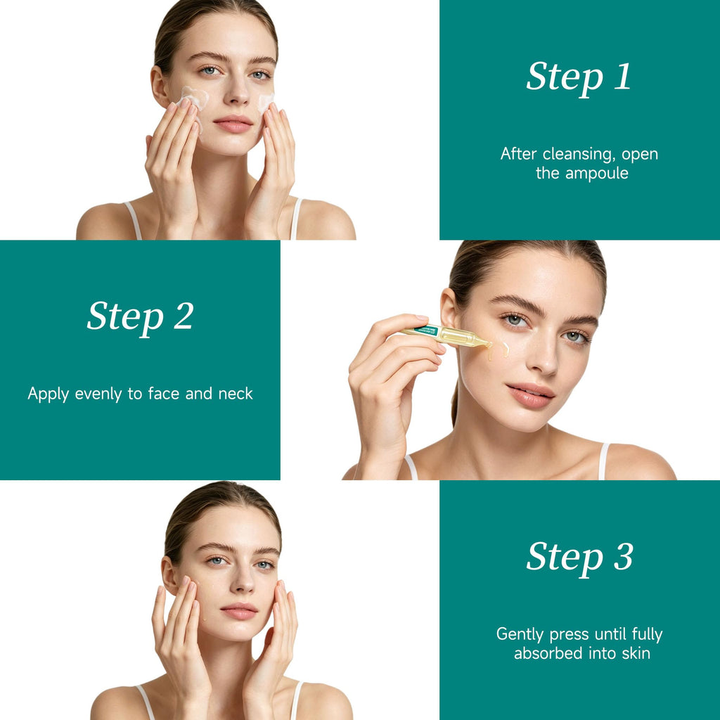 Anti-Aging Face Oil Serum Ampoules with Squalane, Camellia, Jojoba & Meadowfoam Seed Oil, 1ml x 30 S5908