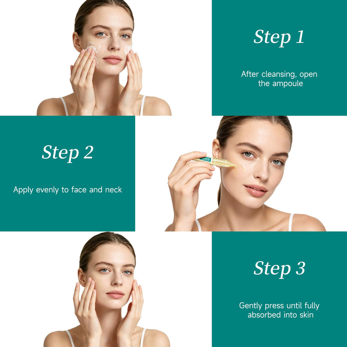 Anti-Aging Face Oil Serum Ampoules with Squalane, Camellia, Jojoba & Meadowfoam Seed Oil, 1ml x 30 S5908