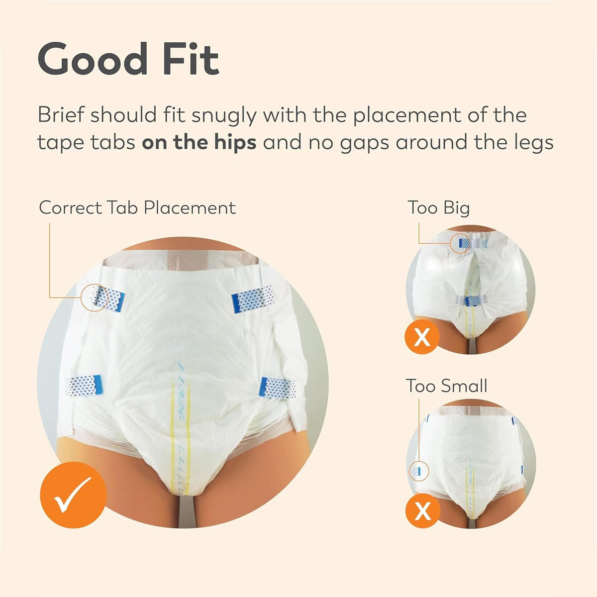 Adult Diapers with Tabs, Large, 96 Ct N983