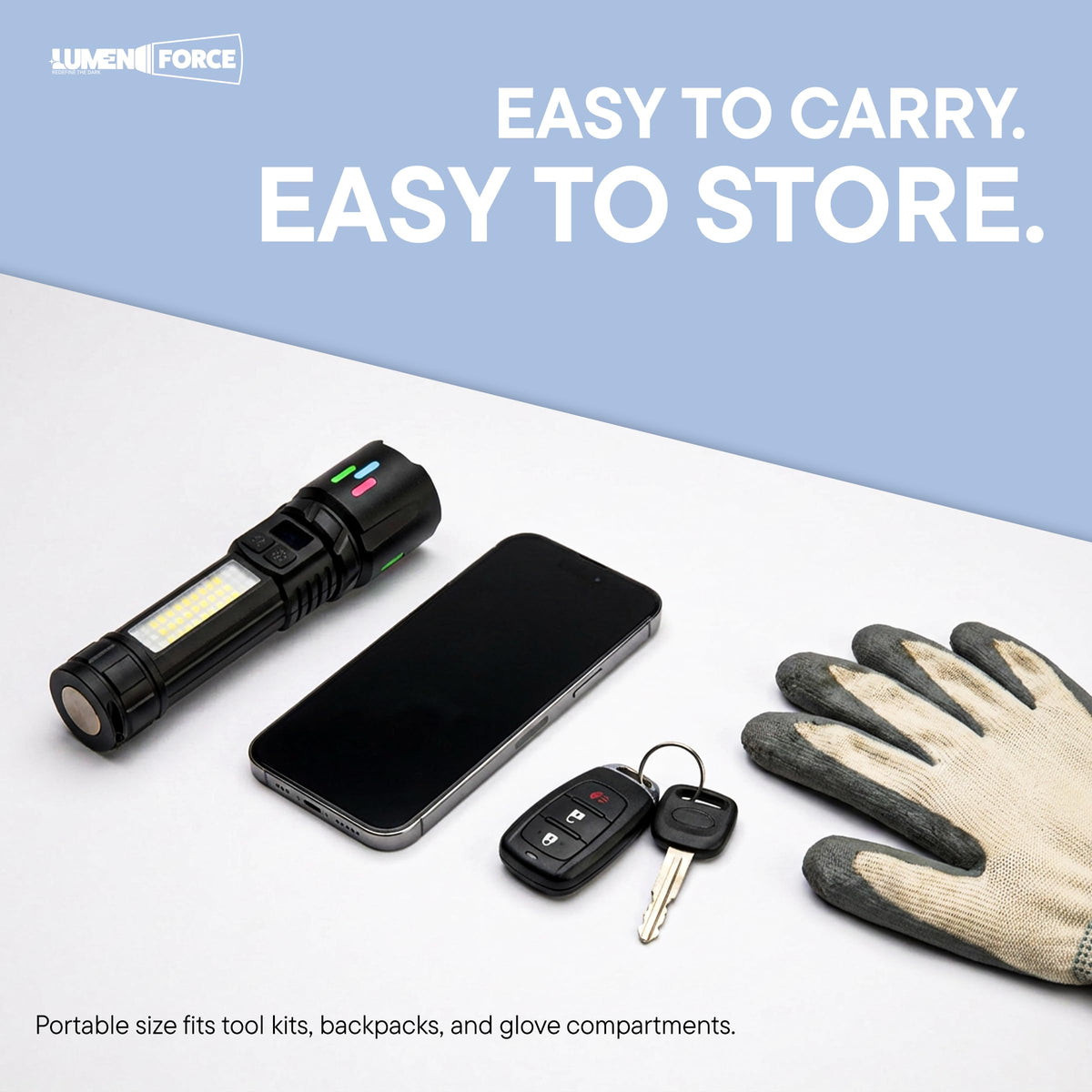 Magnetic Rechargeable Flashlight 1000 Lumen USB-C I10495