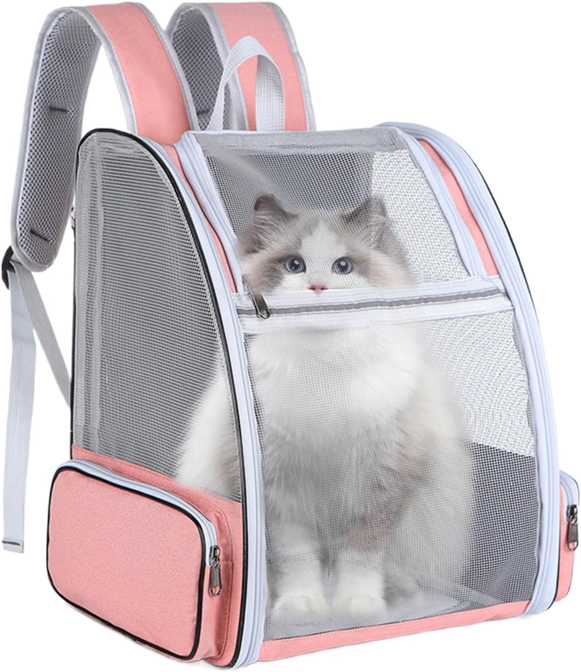 Ventilated Pink Carrier Backpack for Small Pets W24014