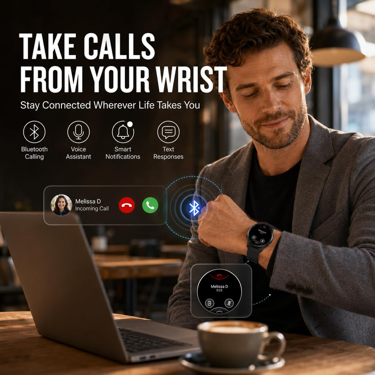 Black 45mm GPS Smartwatch R8905