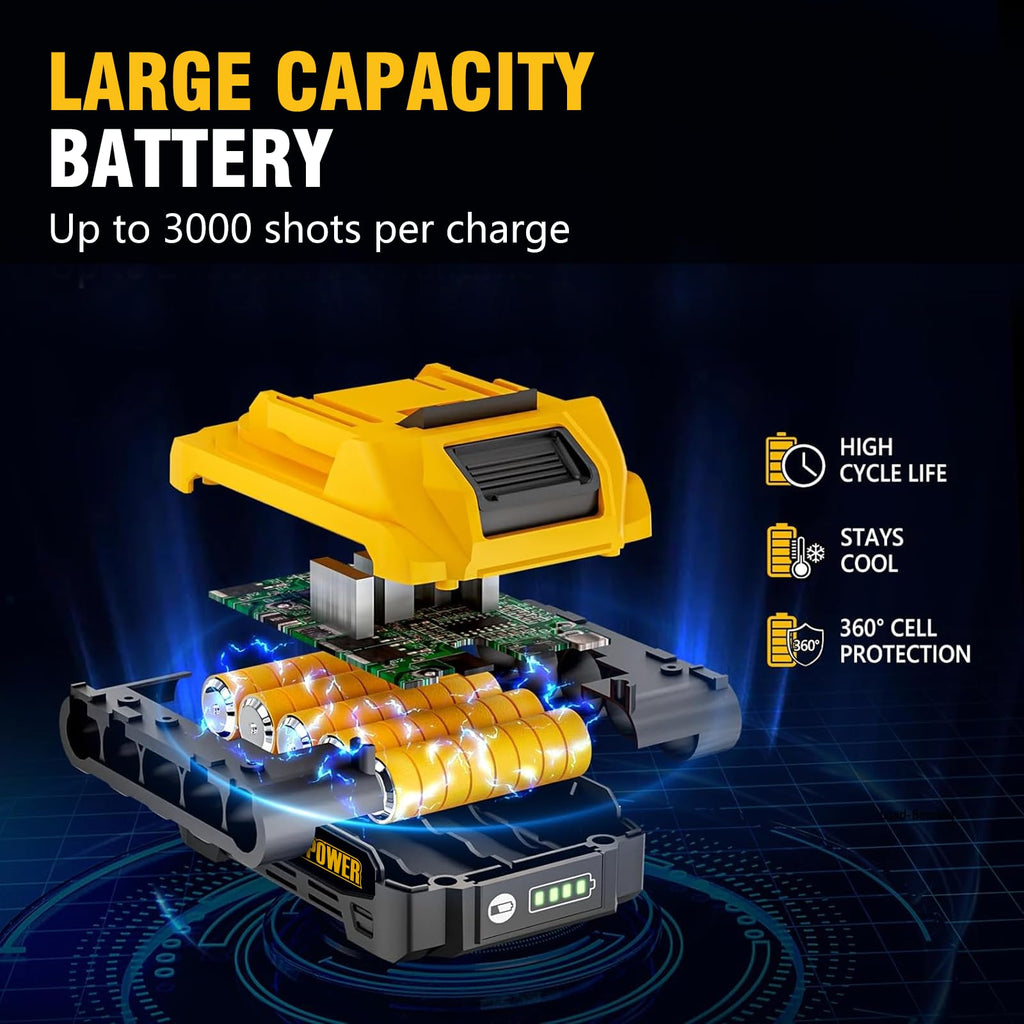 3/8'' Crown 18 Gauge 2 in 1 Cordless Brad Nailer/Electric Stapler with Battery & Charger M4728