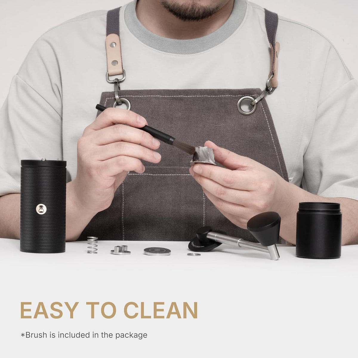 Manual Coffee Grinder with Conical Burr Portable Hand Coffee Grinder D482082