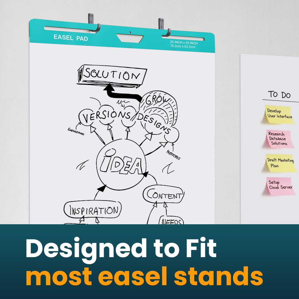 25x30 Inch Self-Adhesive Flip Chart Paper 10 Pack O247631