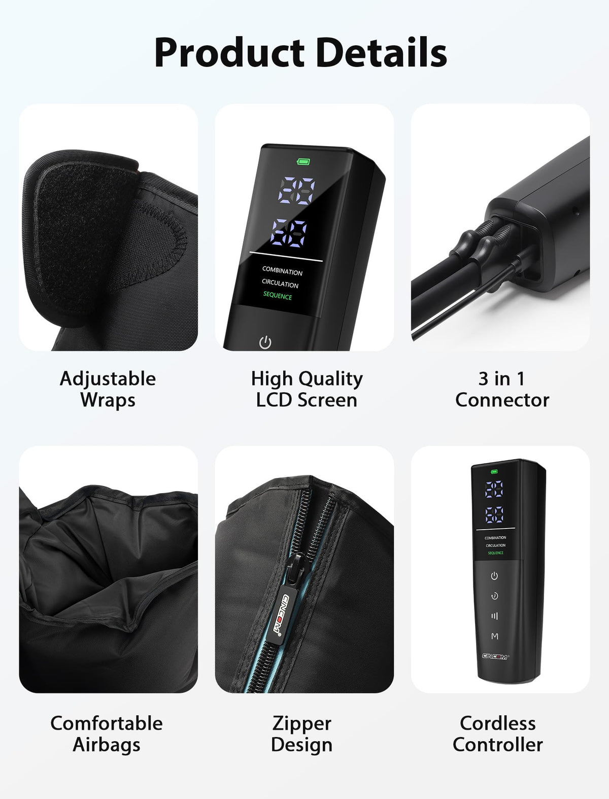 Cordless Leg Massager D8174
