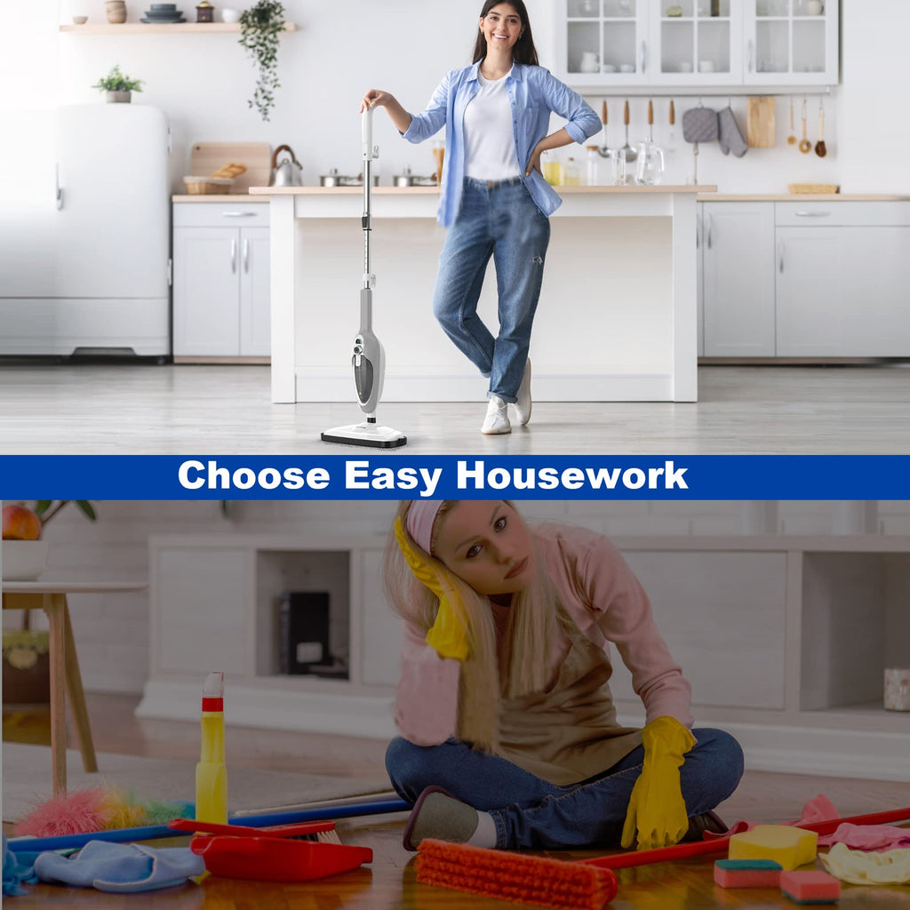 10-in-1 Handheld Steam Mop with 11 Accessories B7758