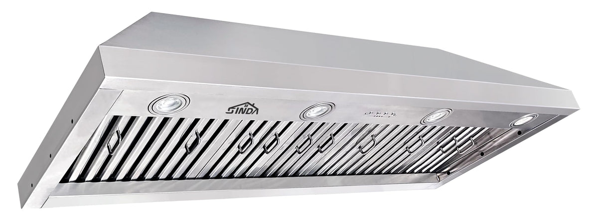 48 inch Stainless Steel Built-in Range Hood with Liner and Baffle Filter N766