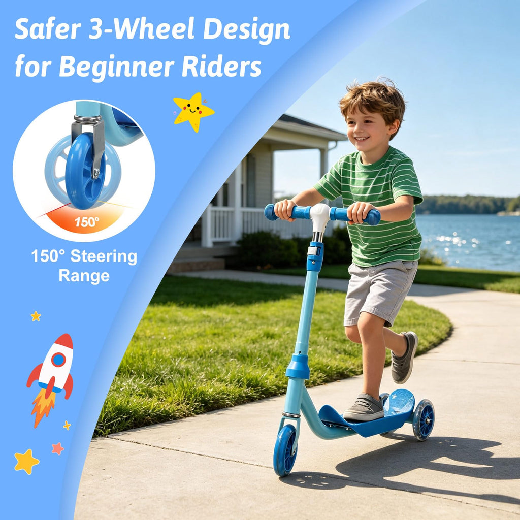 3-Wheel Kids Scooter Ages 2-7 Blue L943750