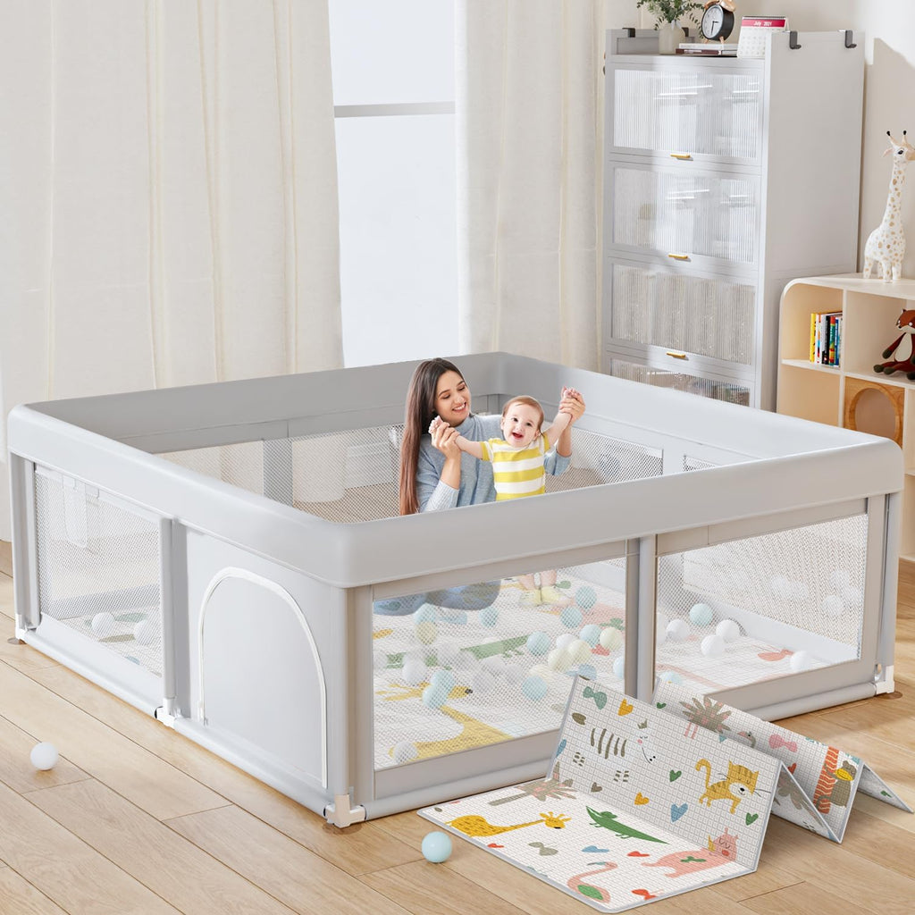 Baby Playpen with Mat, 50x50 Inch W6719