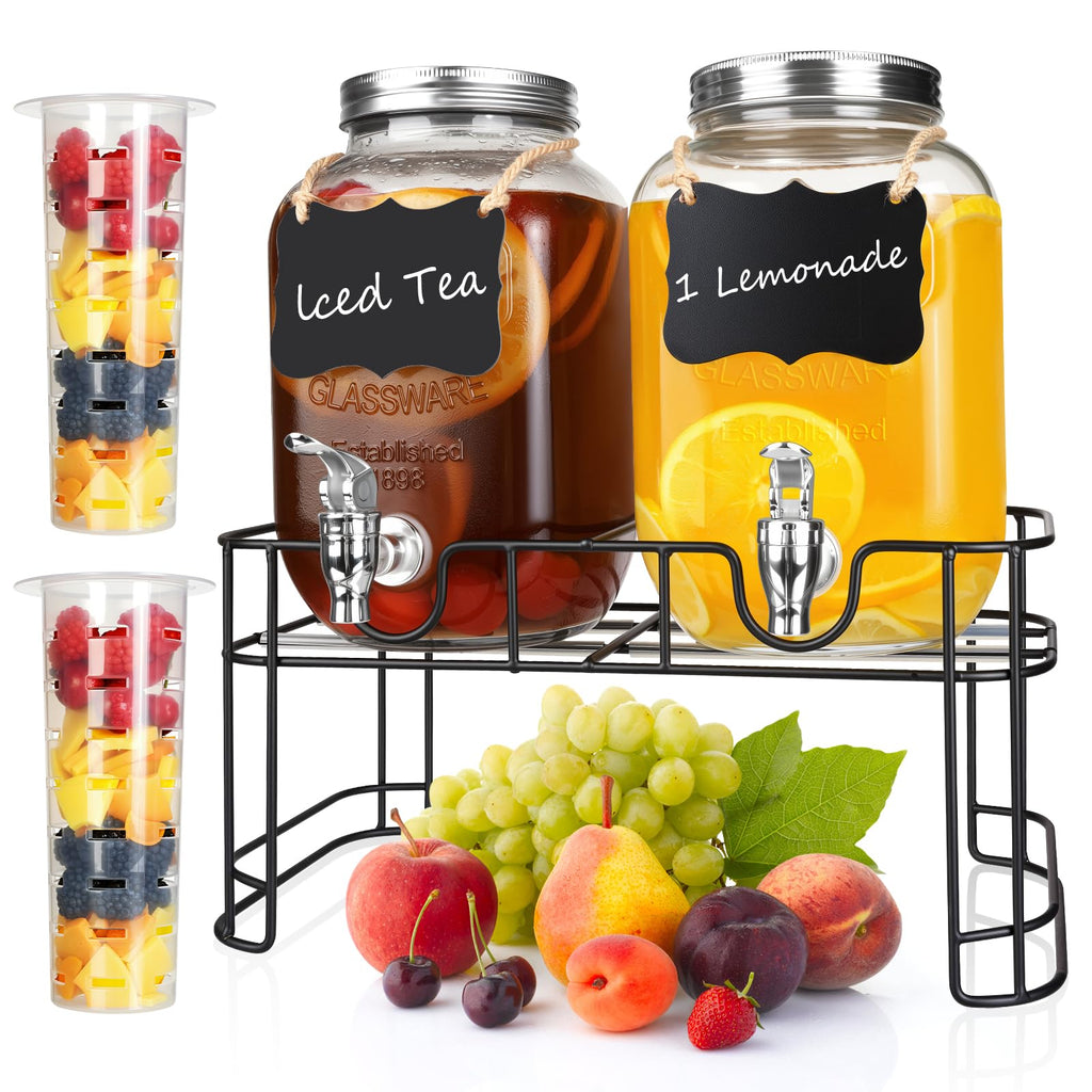 1 Gallon Glass Beverage Dispenser Jars M9559