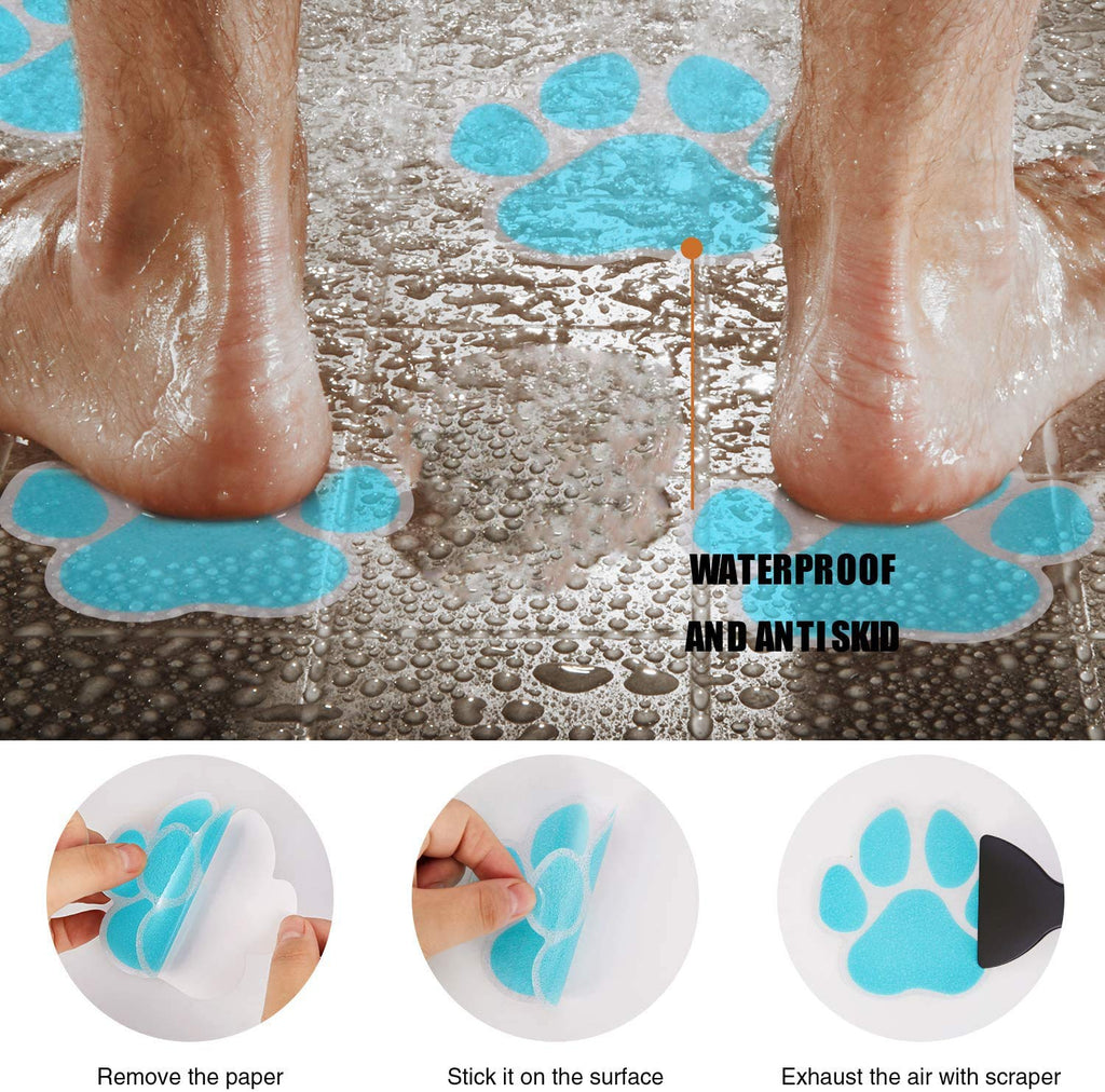 12 Pcs Non-Slip Bathtub Stickers Blue P49231
