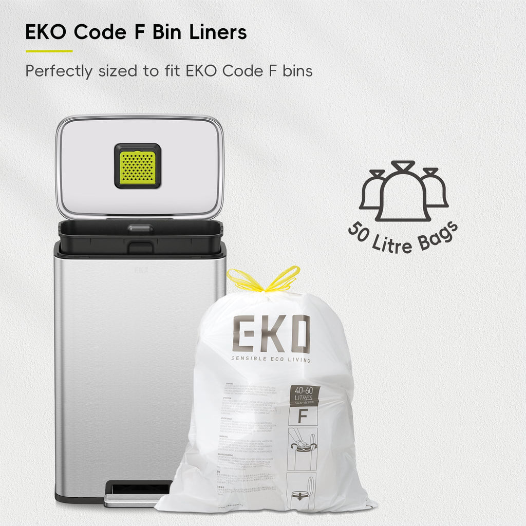 Matte Stainless 50 Liter Step Trash Can F10008